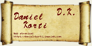 Daniel Korti vizit kartica